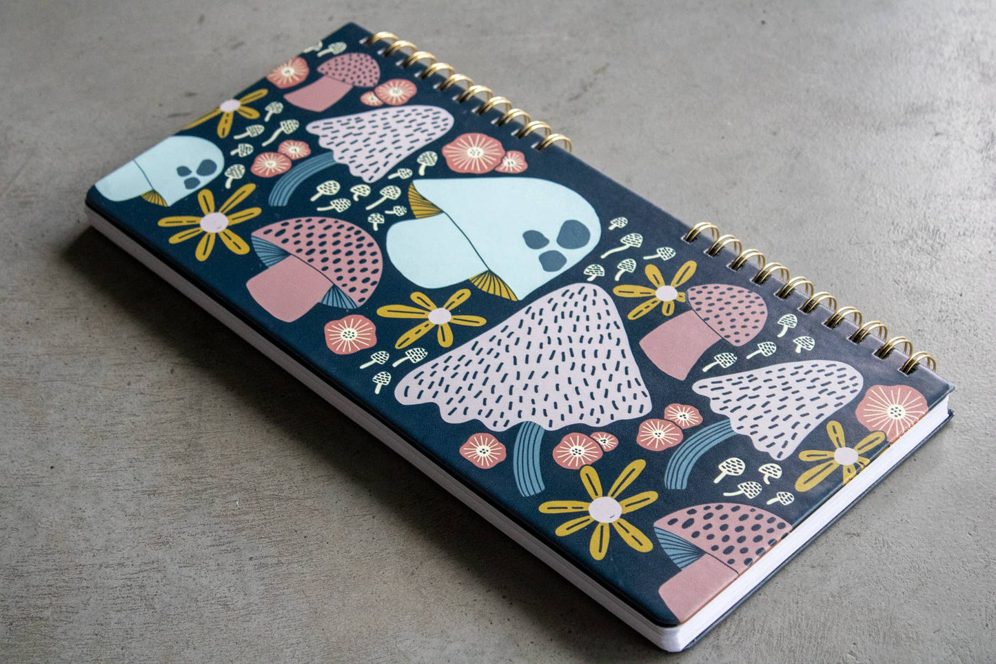 Mushroom Bloom Hardcover 2 Year Undated Desk Planner