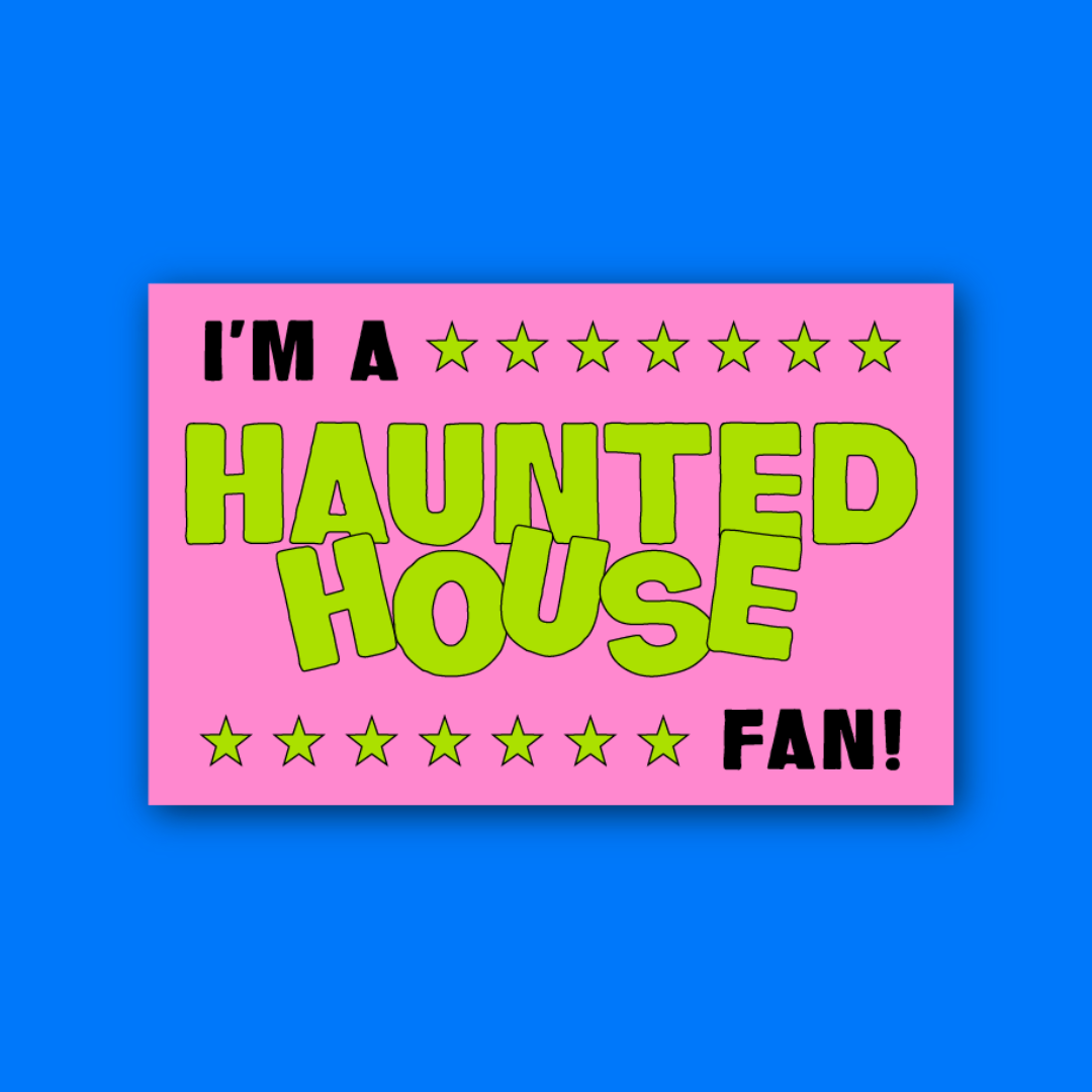 Haunted House Fan Sticker