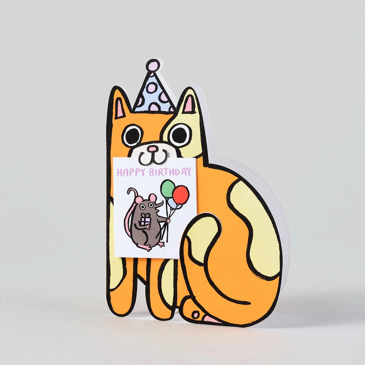 Cat With Mini Birthday card