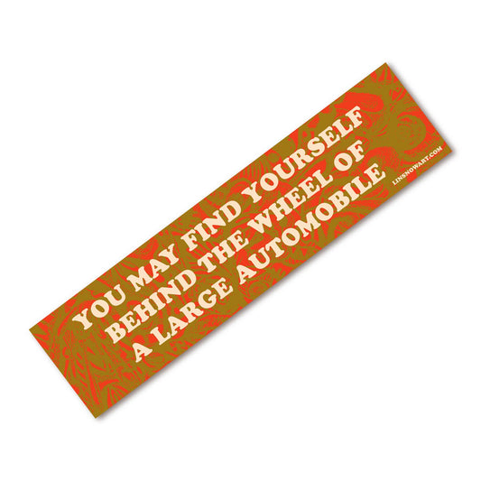 Large Automobile Bumper Sticker