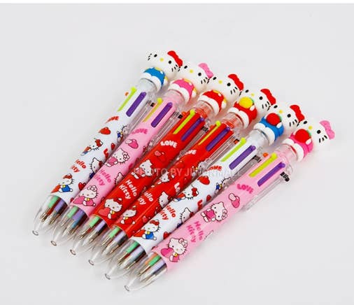 Hello Kitty 6 Color Ball Point 0.7mm Pen