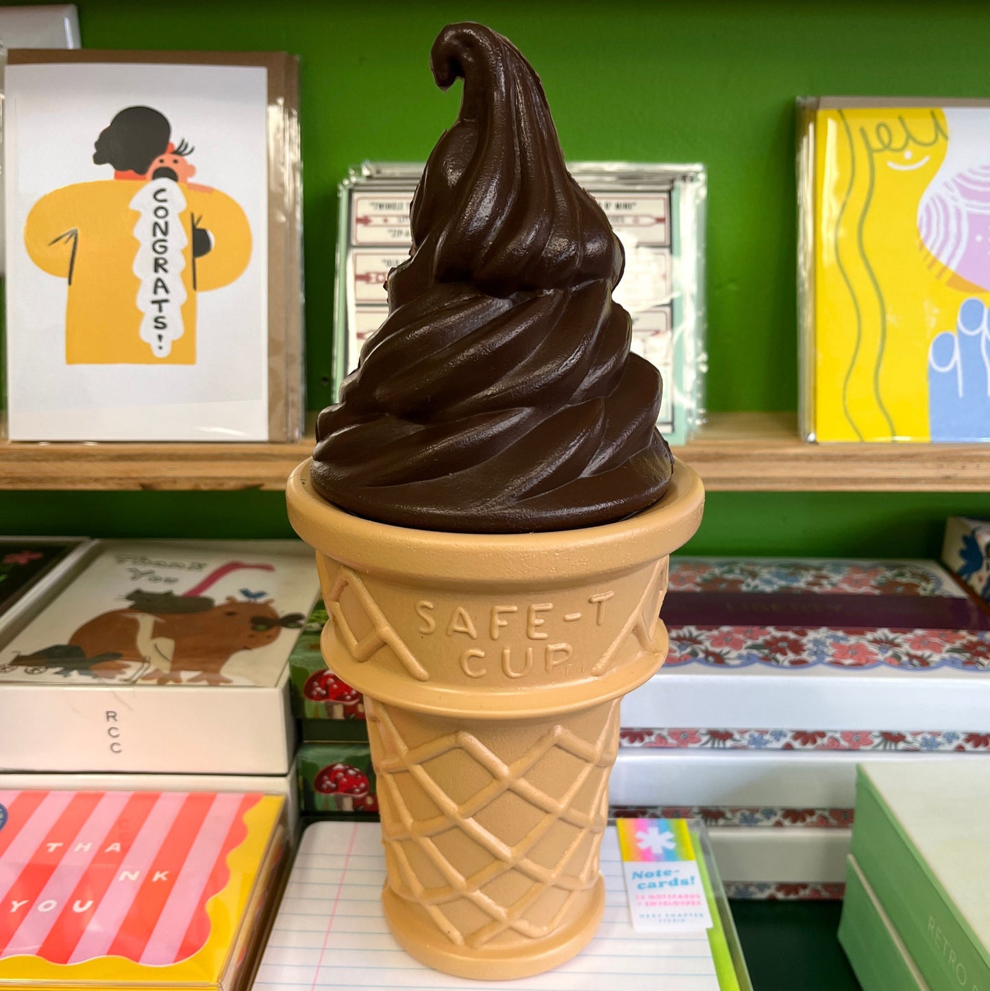 Soft Serve Ice Cream Cone Blow Mold Bank
