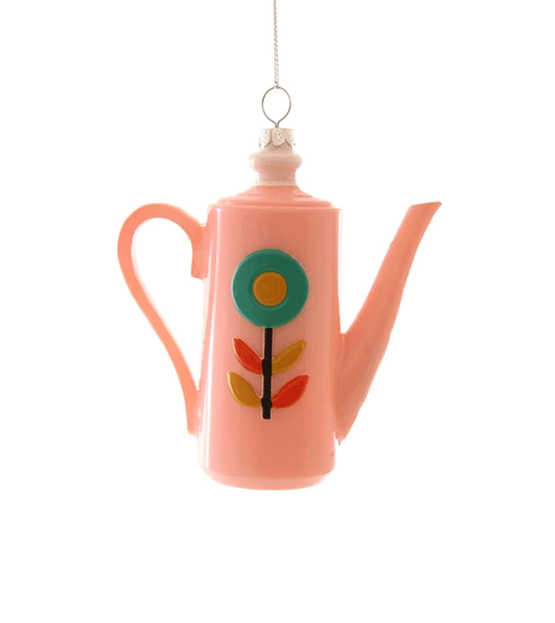 Retro Pink Tea Pot Ornament