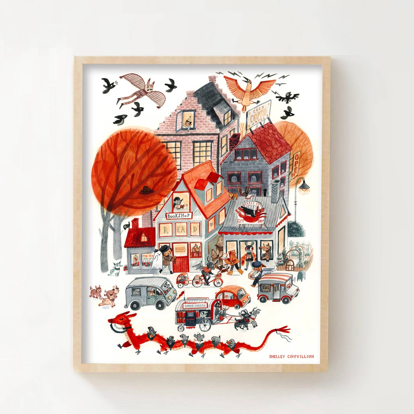 Pumpkin and Spice Busytown print