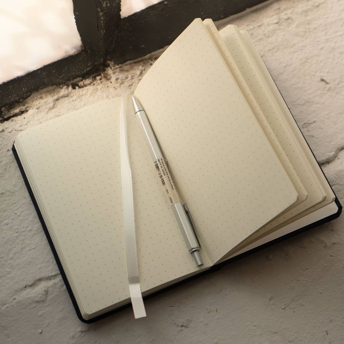 Googly Banana Patched Linen Notebook
