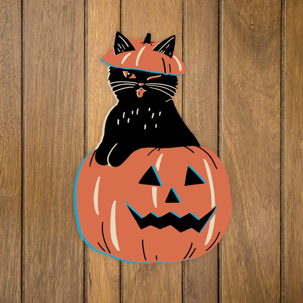 Spooky Cat Cutout Decorations Set