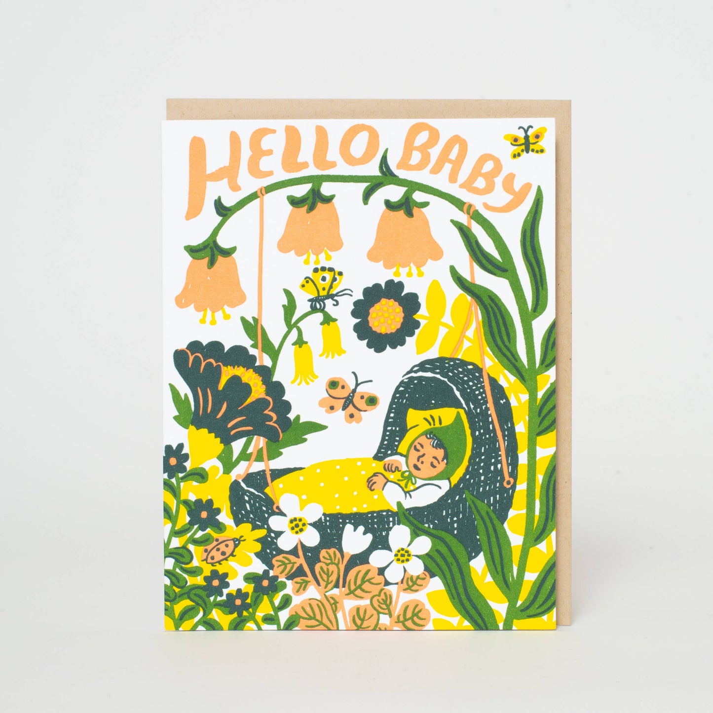Hello Baby Bassinet card