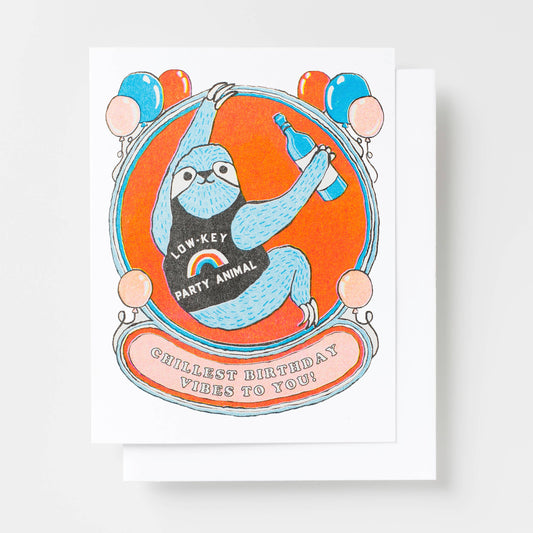 Sloth Birthday card
