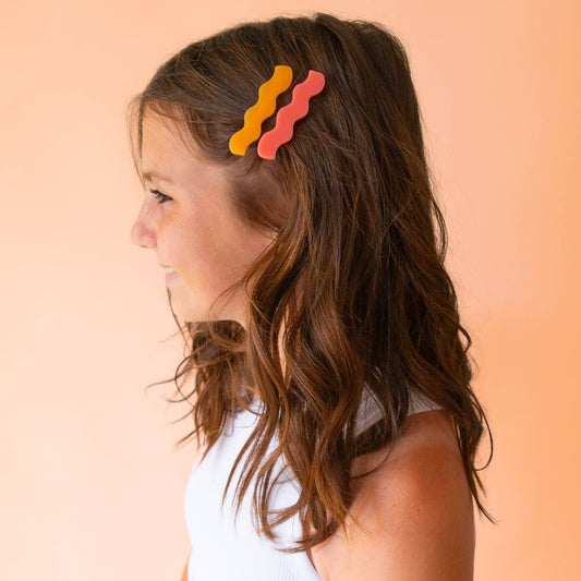 Guava Wavy Hair Clips