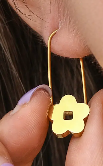 Blossom Pin Hoops Earrings