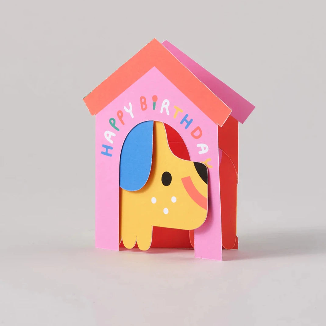 Dog in House Fold Out card