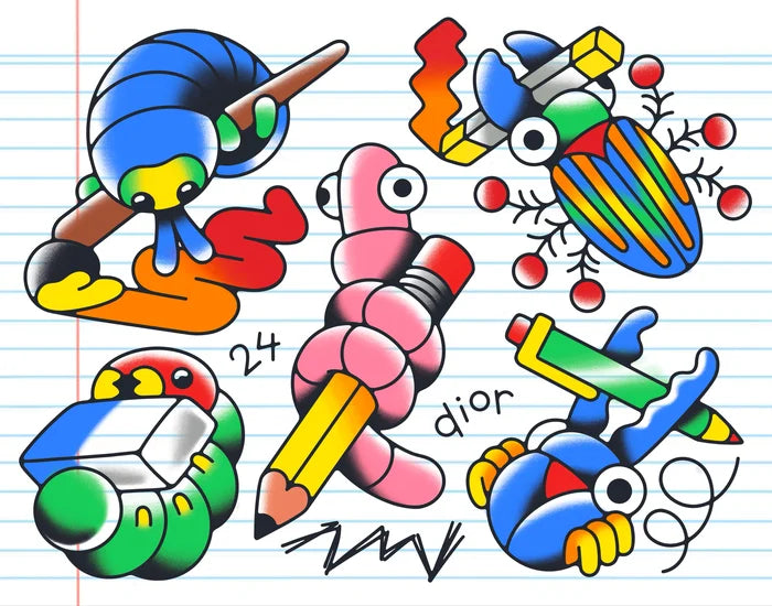 Doodle Bug Flash print