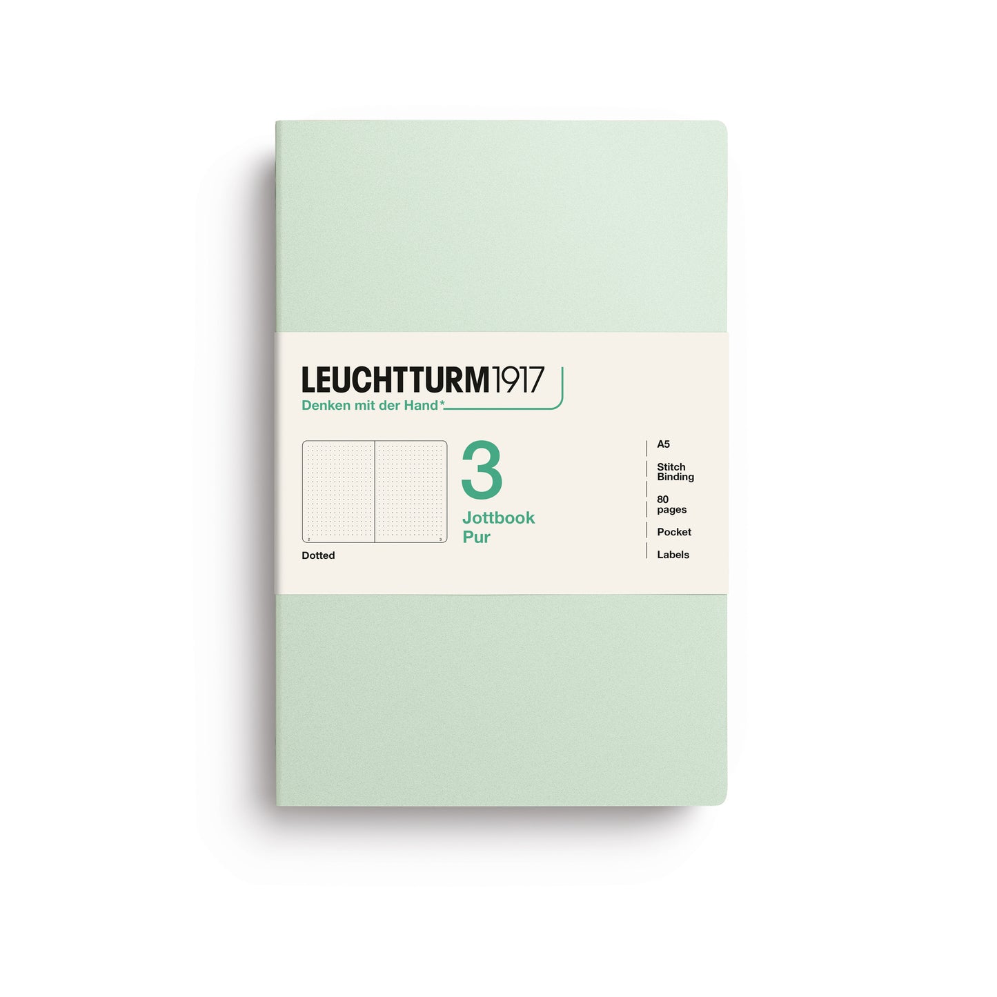 Leuchtturm Jottbook Pur (A5) Pack of 3: Dotted Pages