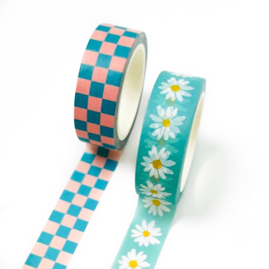Green Checkerboard Washi Tape