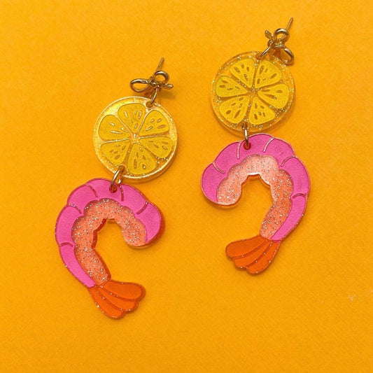 Shrimp Cocktail Earrings