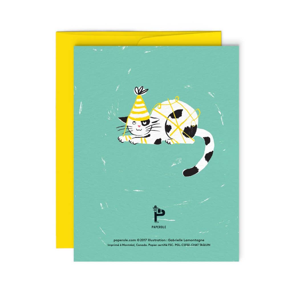 Chat Taquin card