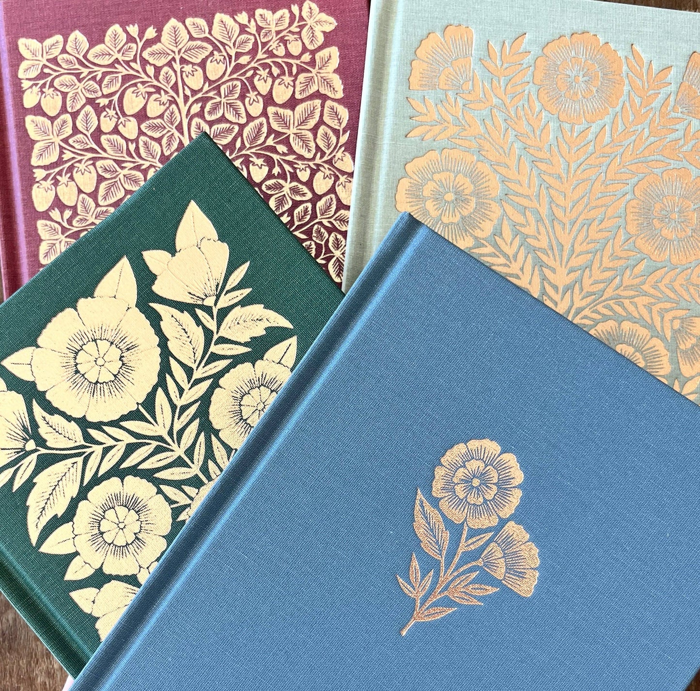 Jewel Green Foil Stamped Linen Journal