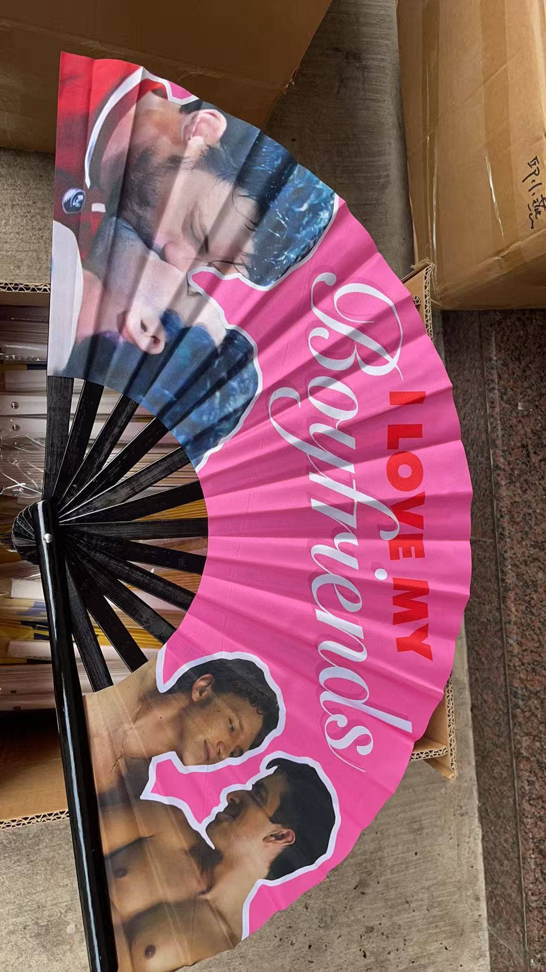 I Love My Boyfriends - Heated Rivalry Hand Fan