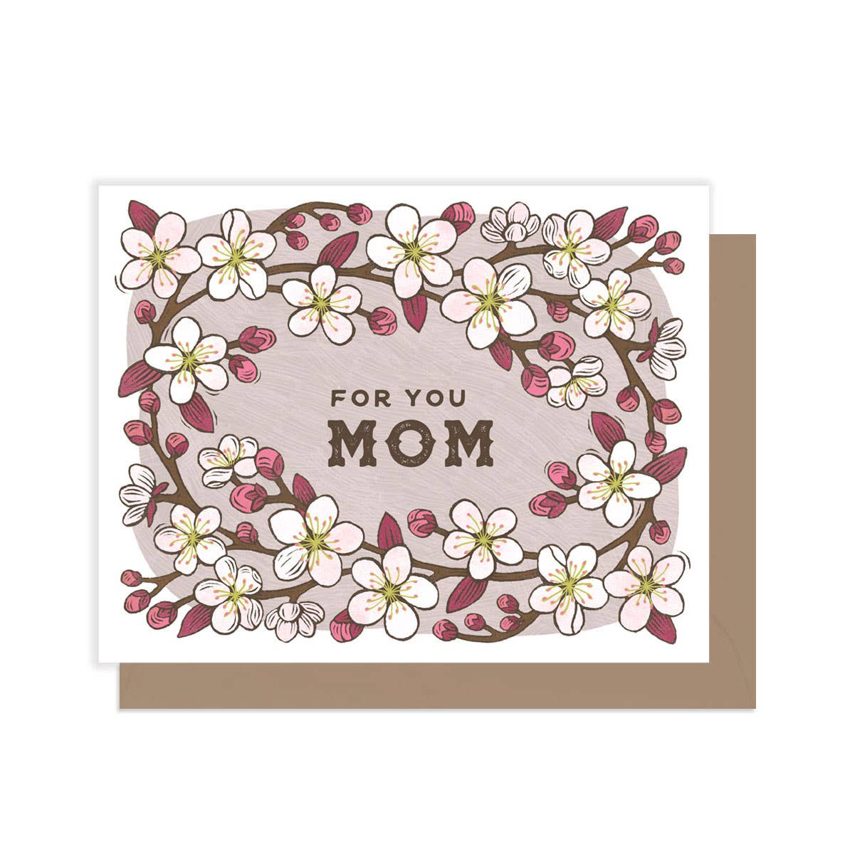 For You Mom Cherry Blossoms card - Mother's Day card