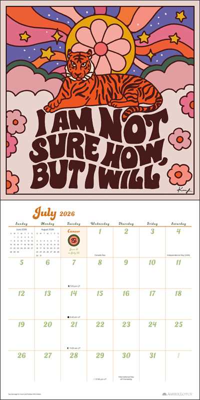 2026 Kira Cyan Wall Calendar
