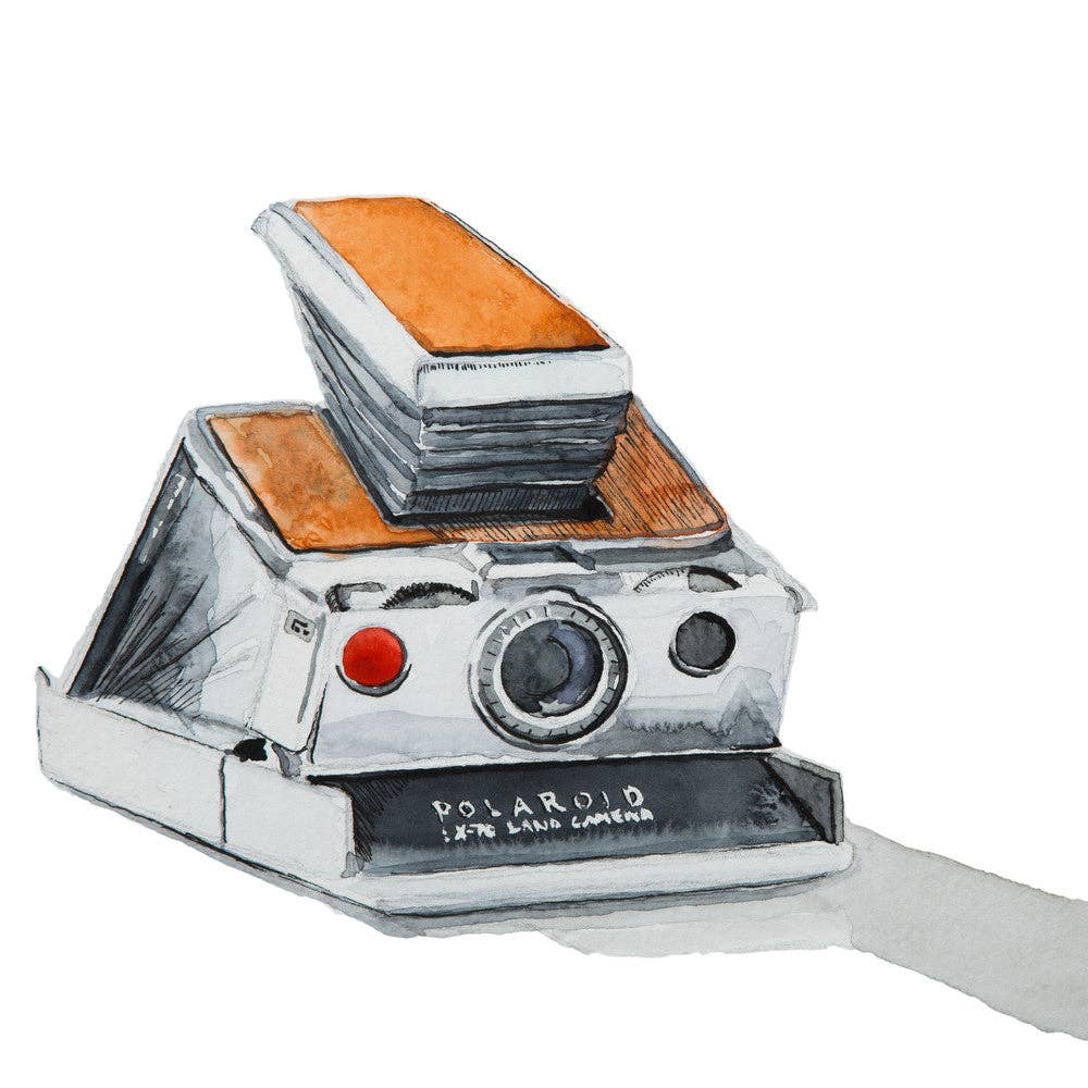 Polaroid SX-70 Camera Watercolor print