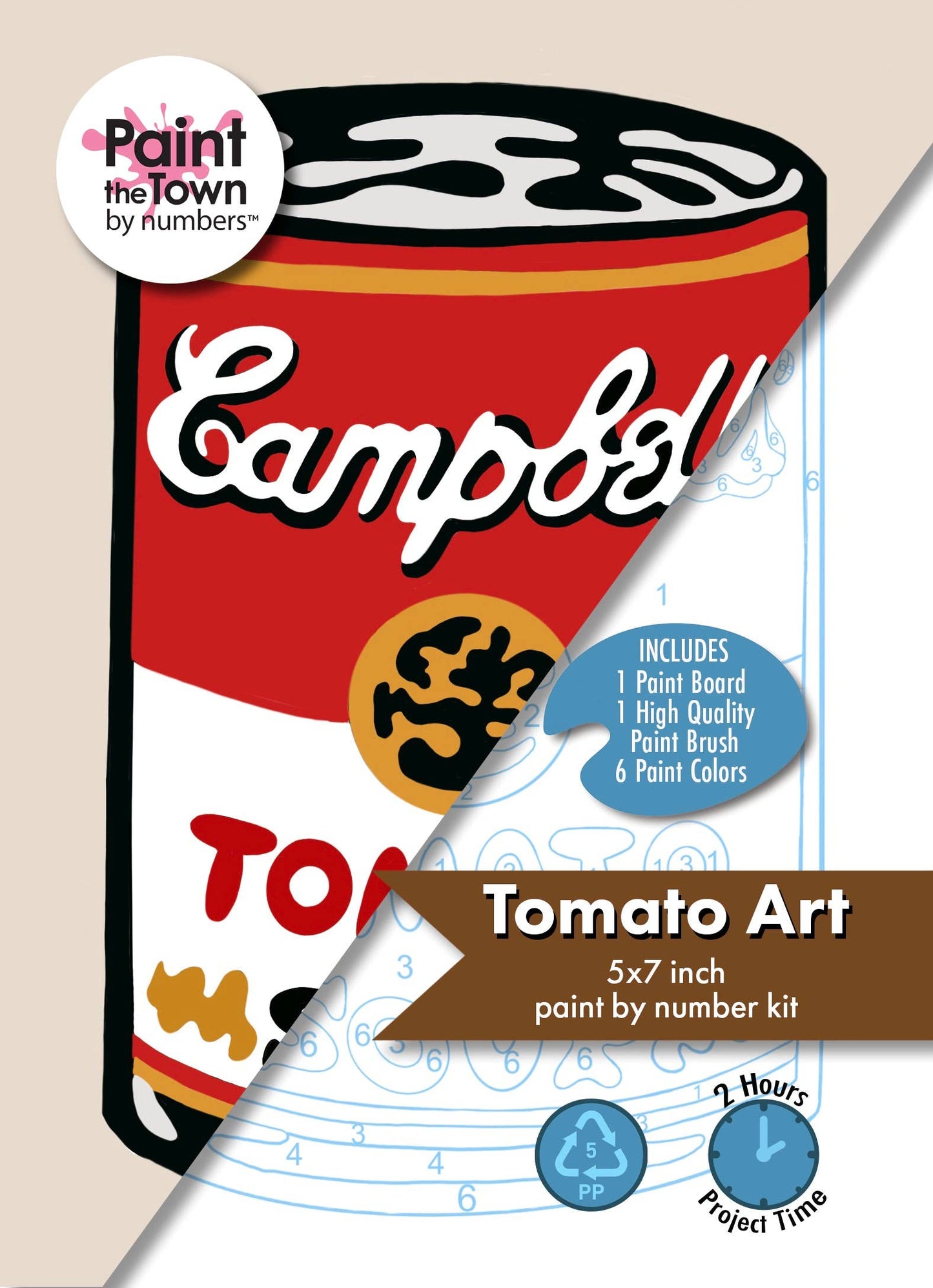 Tomato Soup Can Paint by Number Kit
