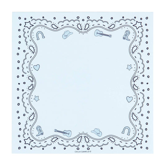 Blue Bandana Western Notepad