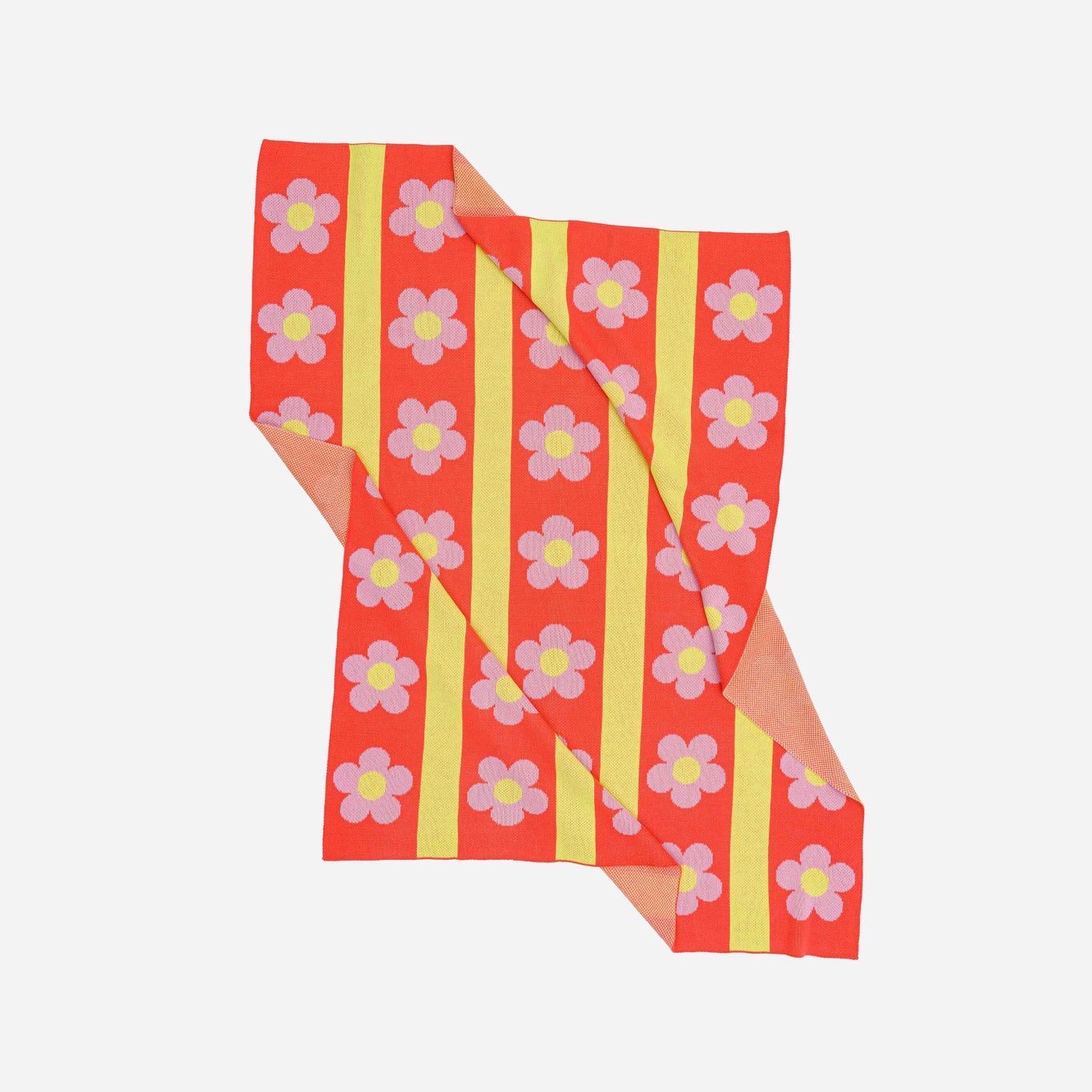 Flower Stripe Throw Blanket