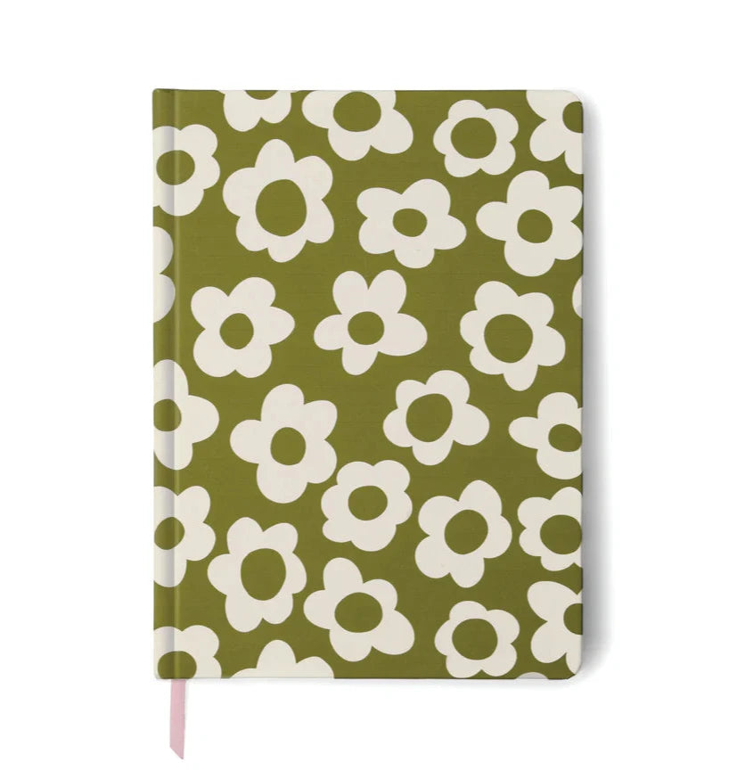 Green Groovy Floral Jumbo Journal