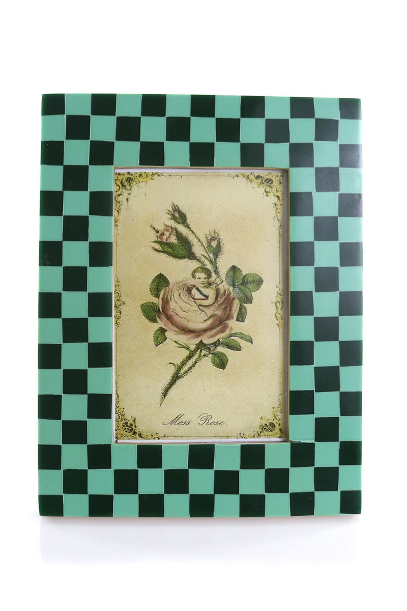 Green Checker Photo Frame