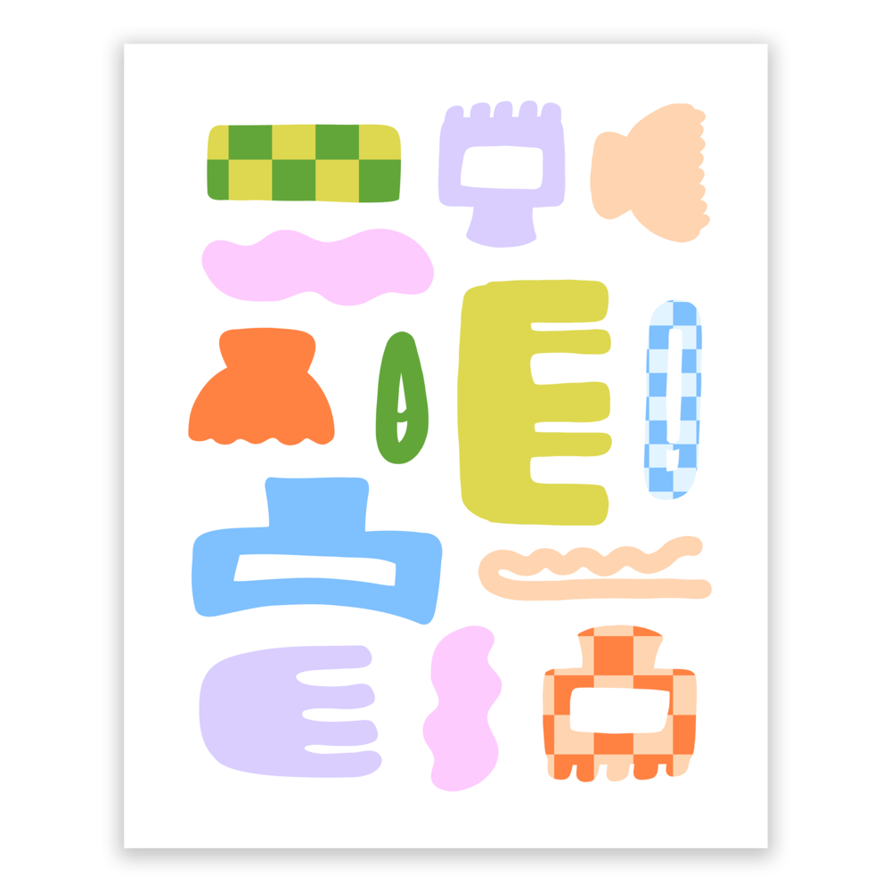Hair Clips and Claws print