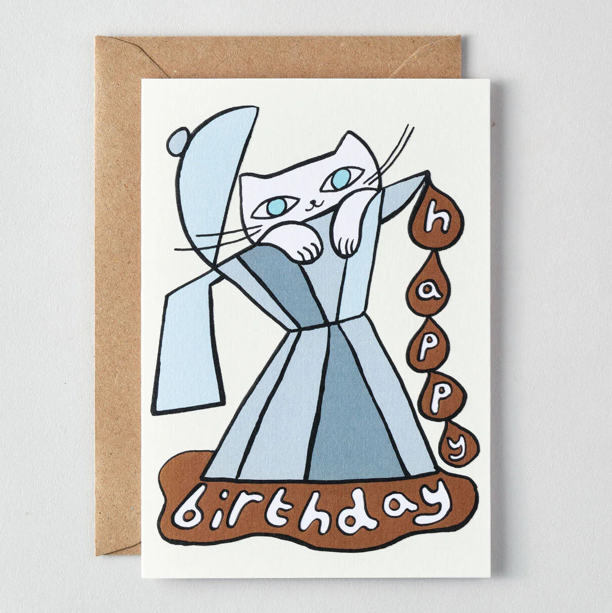 Birthday Cat and Coffee card