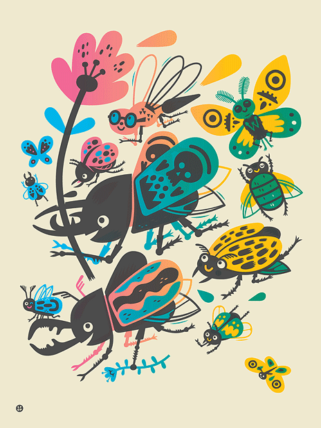 Happy Bugs print