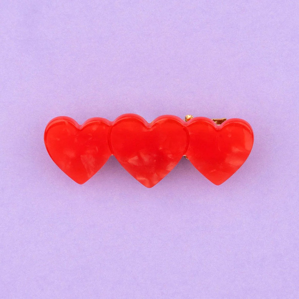 Hearts Hair Clip