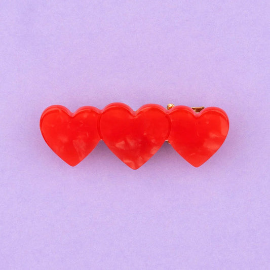 Hearts Hair Clip