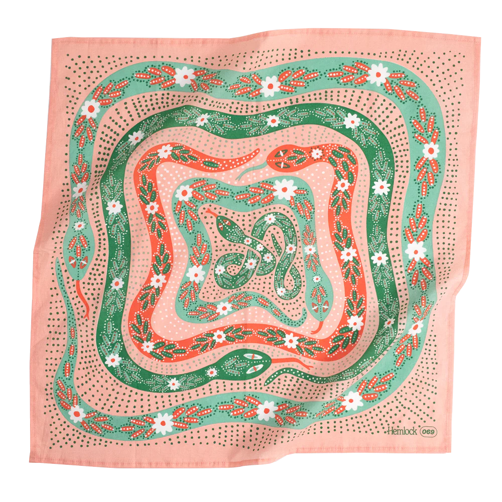 Snakes Pink Bandana