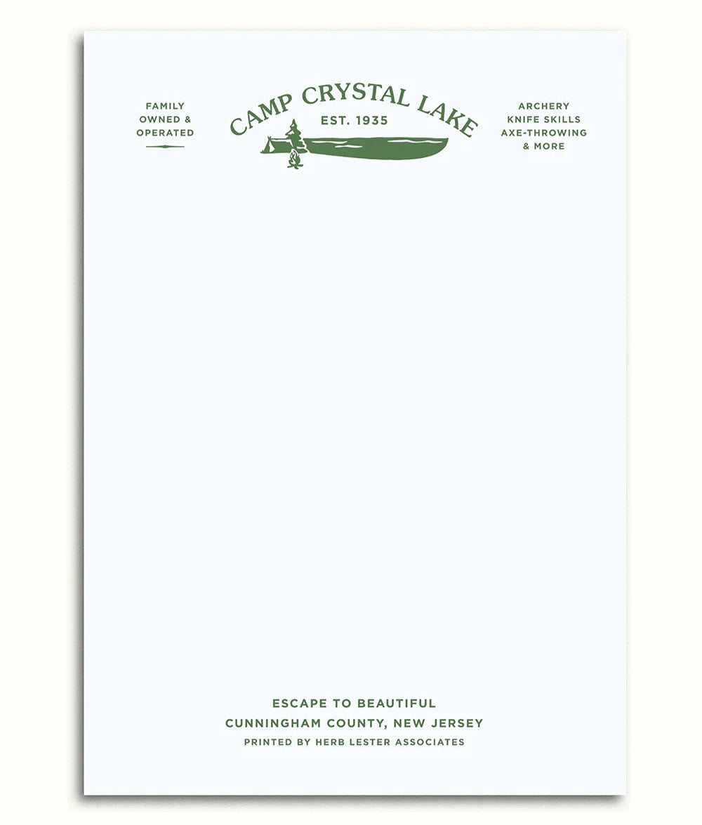 Camp Crystal Lake Notepad