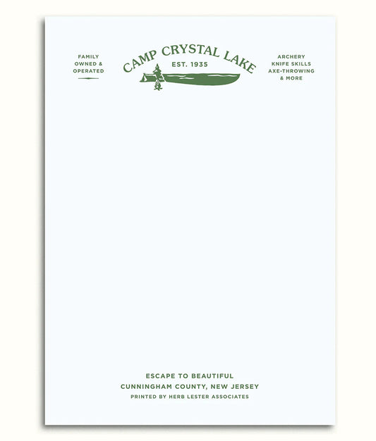 Camp Crystal Lake Notepad