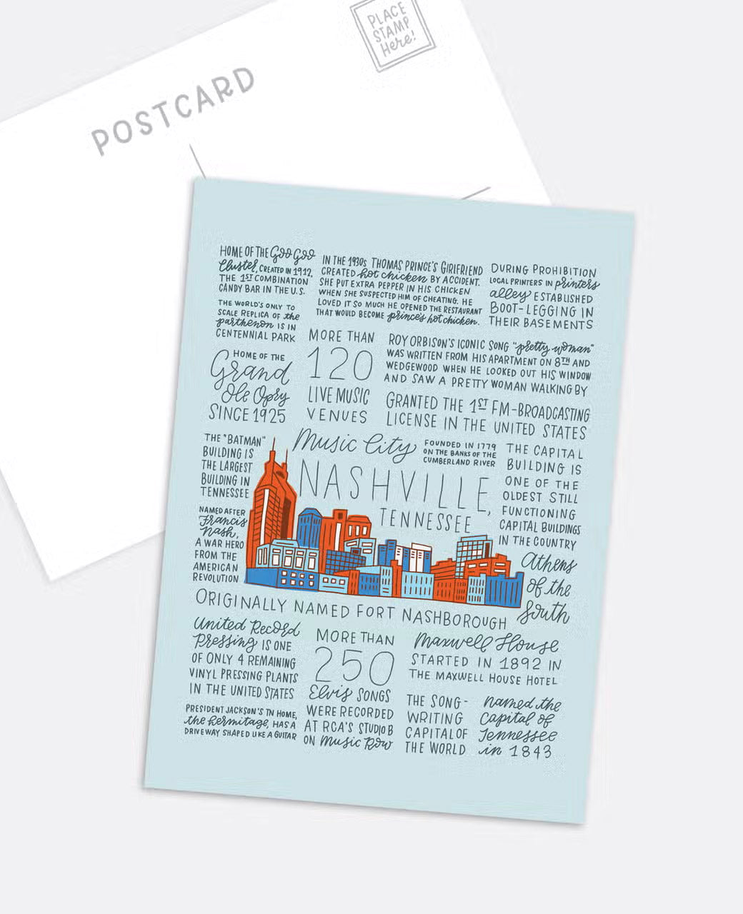History of Nashville Postcard