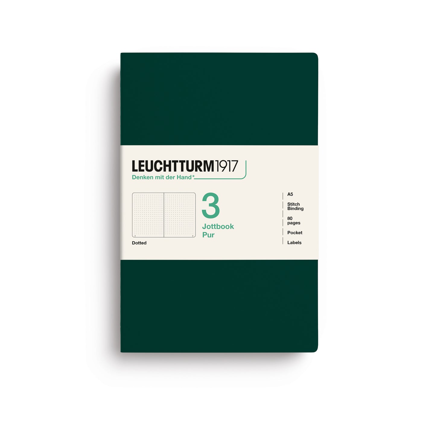 Leuchtturm Jottbook Pur (A5) Pack of 3: Dotted Pages