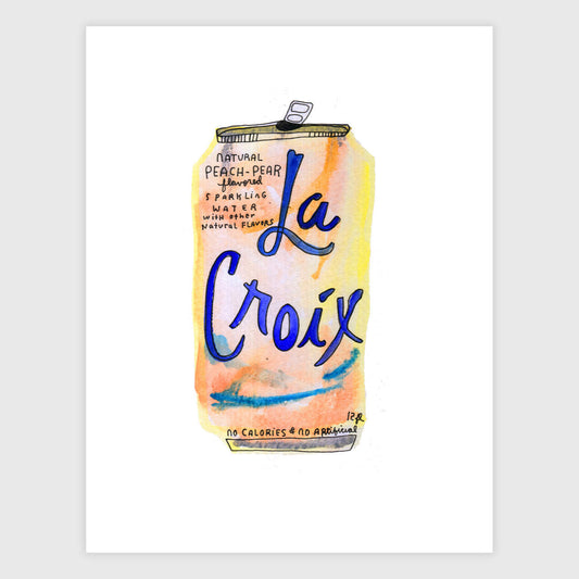 Peach-Pear La Croix print