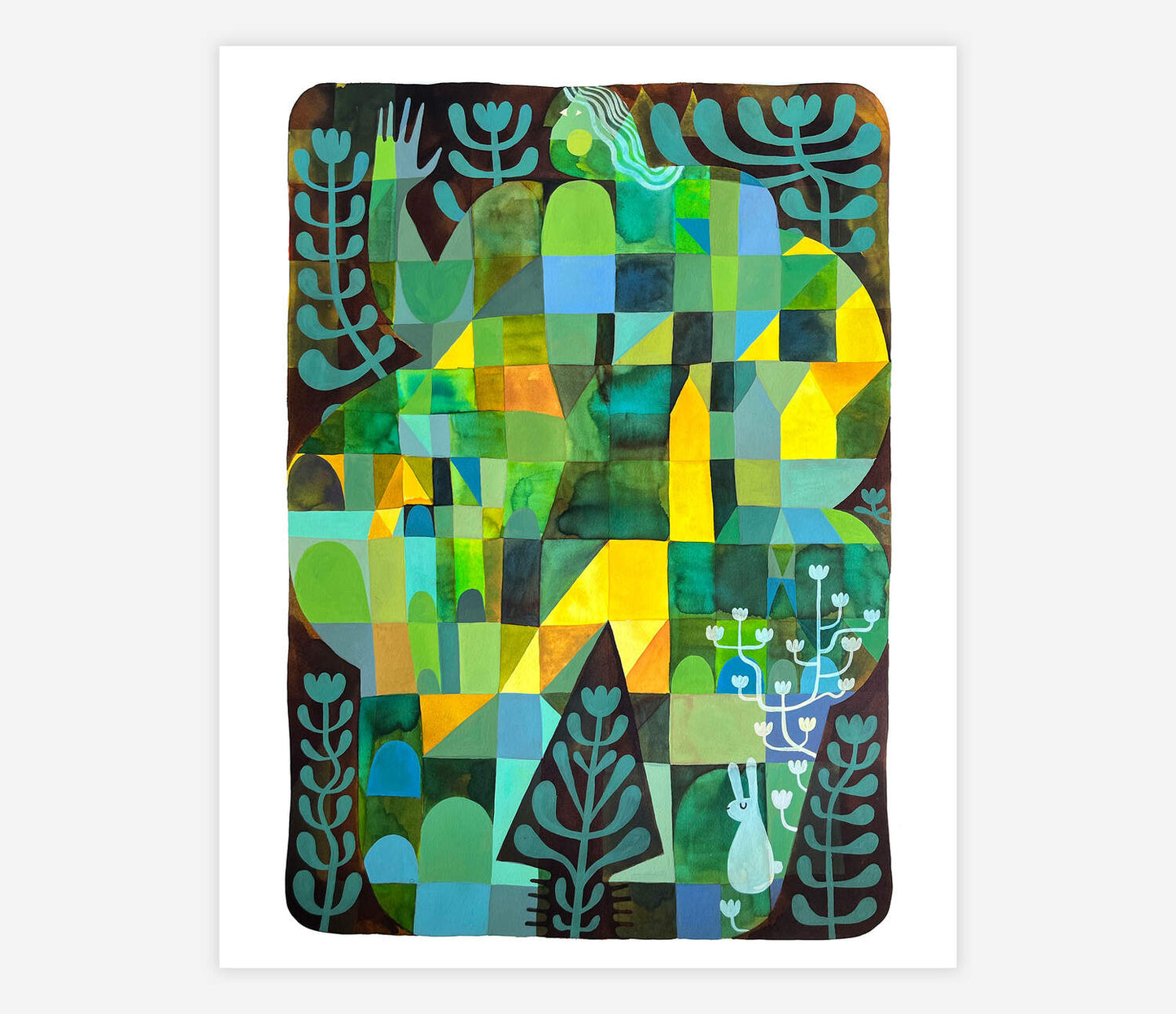 Green Quilt 8x10"