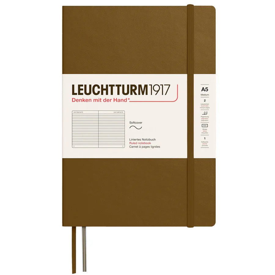 Leuchtturm Medium Softcover Notebook: Ruled Pages