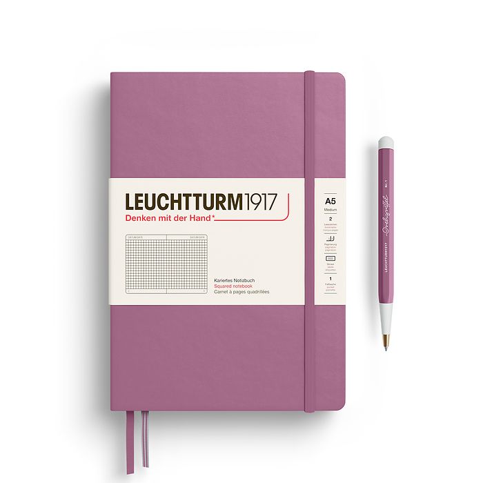 Leuchtturm A5 Medium Hardcover Notebook: Squared Pages