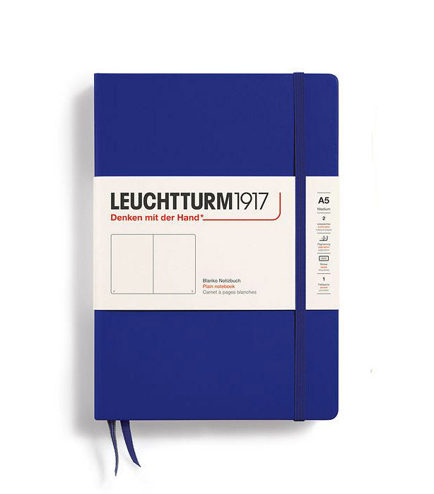 Leuchtturm A5 Medium Hardcover Notebook: Plain Pages