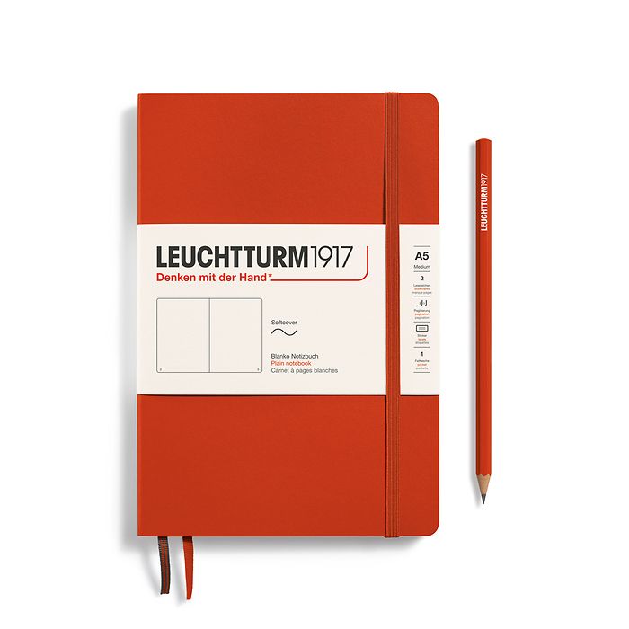 Leuchtturm Medium Softcover Notebook: Plain Pages