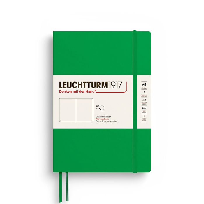 Leuchtturm Medium Softcover Notebook: Plain Pages