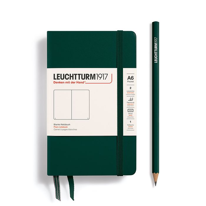 Leuchtturm Pocket Hardcover Notebook: Plain Pages