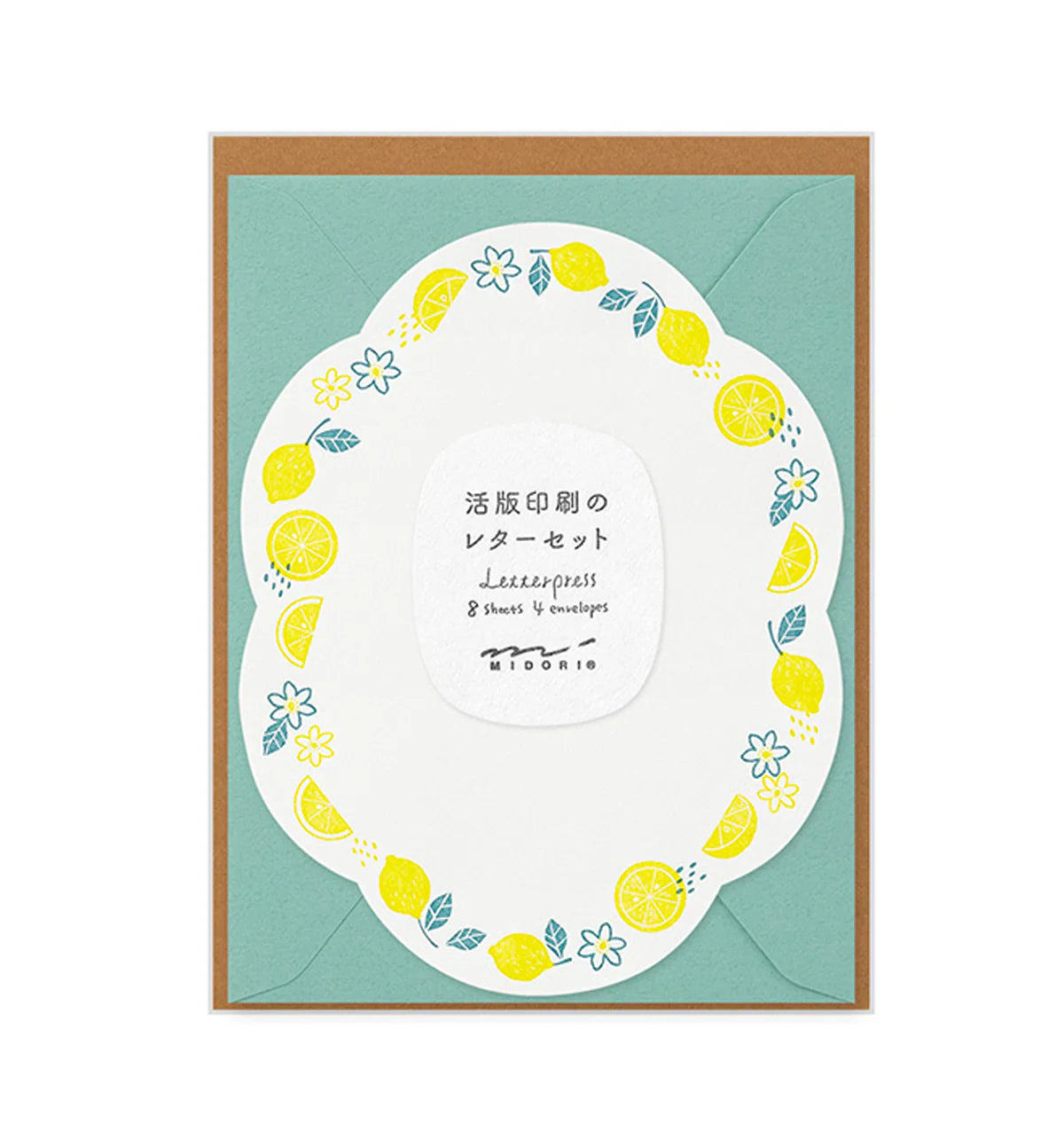Midori Lemon Letterpress Die-Cut Letter Set
