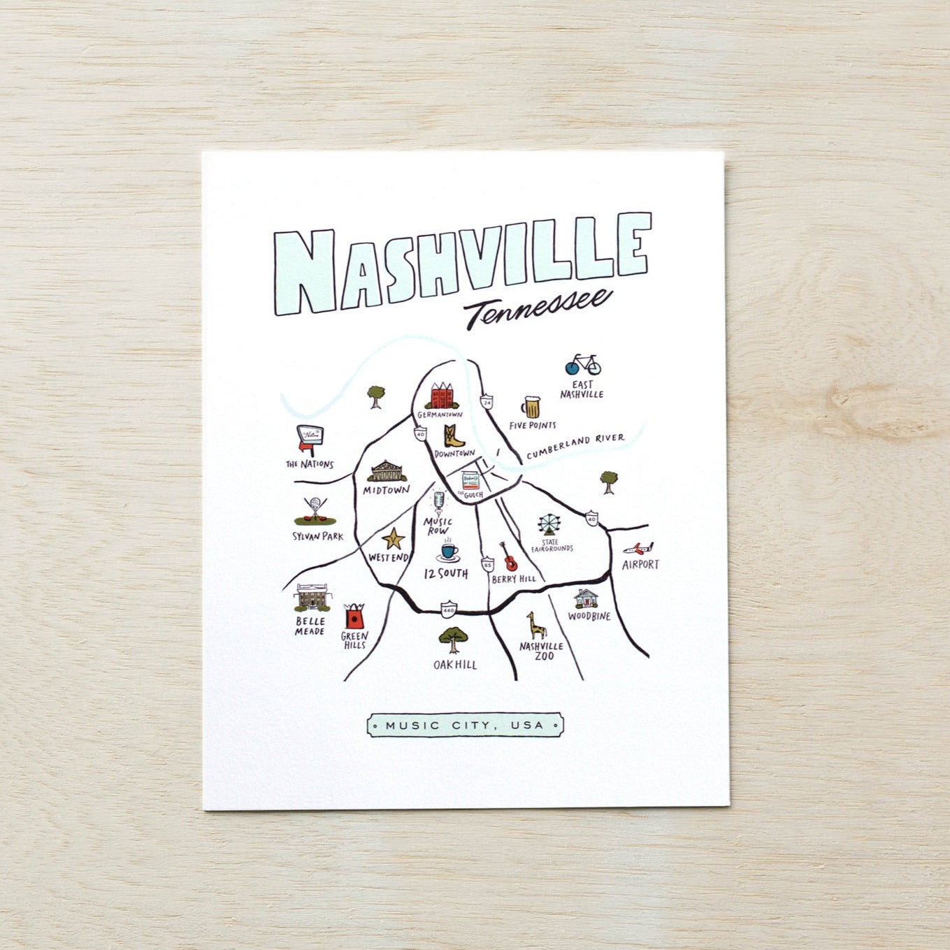 Nashville Map print